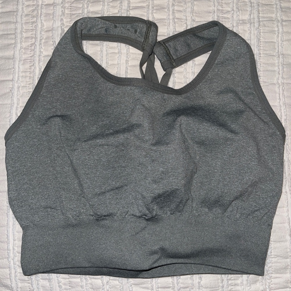 Actawear sage green seamless sports bra